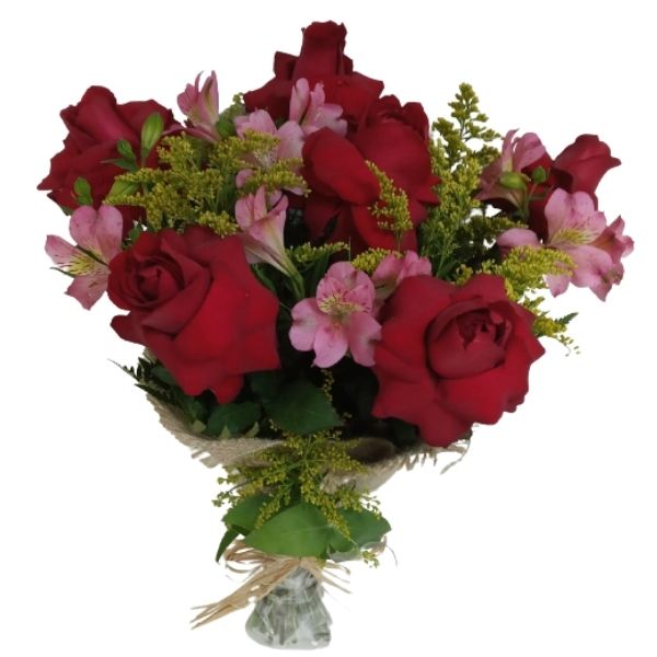 Buquê de rosas com 6 flores