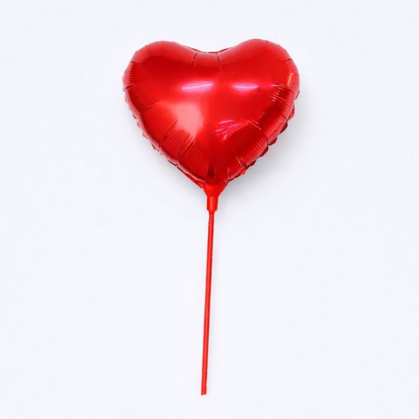Balão de Coração Metalizado Vermelho