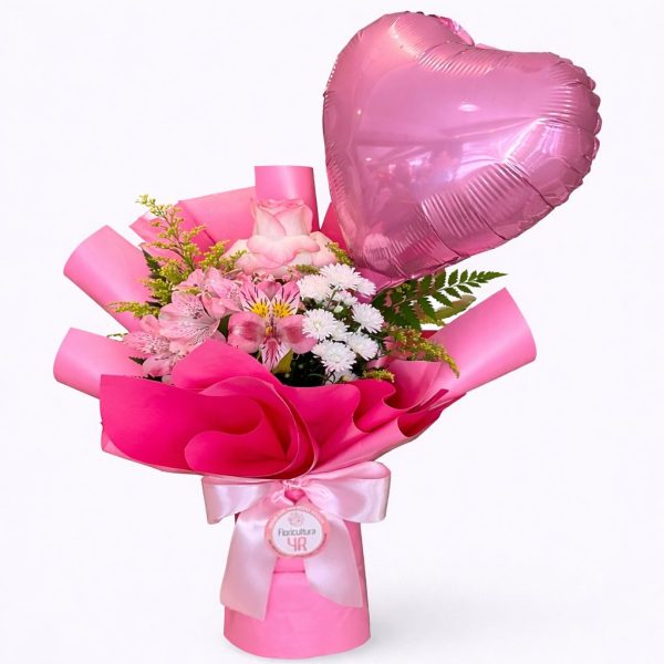 Buquê Coreano com Balão "Princess"