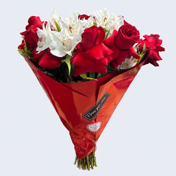 Buquê 6 rosas vermelhas "Eterno Romance"