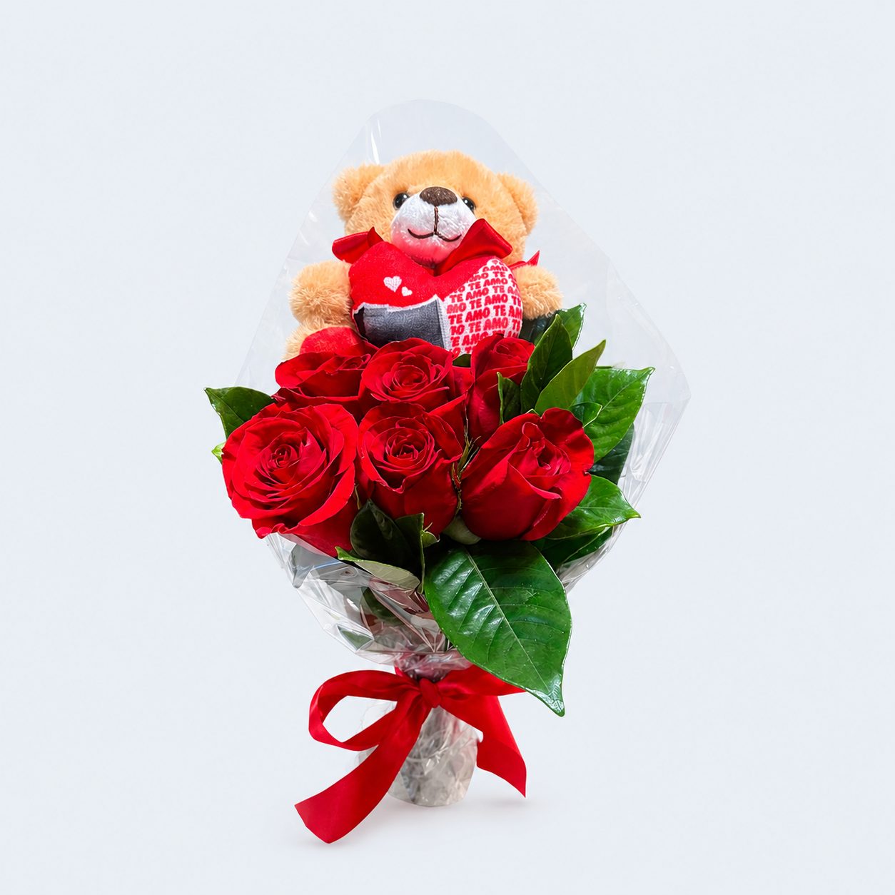 Buquê 6 rosas vermelhas "Amor em Cada Pétala"